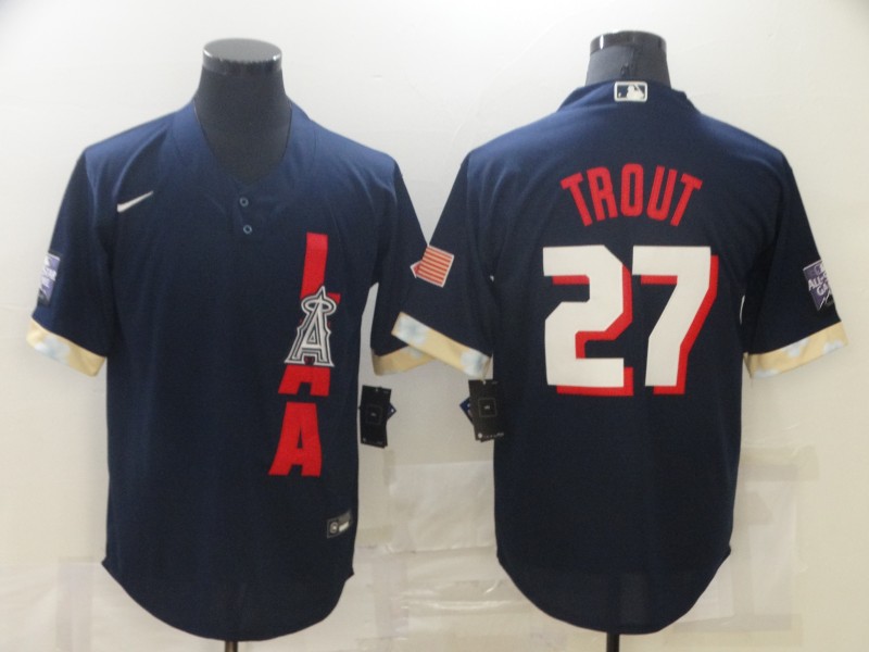 Angels 27 Mike Trout Navy Nike 2021 MLB All-Star Cool Base Jersey,We sell and wholesale Angels 27 Mike Trout Navy Nike 2021 MLB All-Star Cool Base Jersey on line form chian!